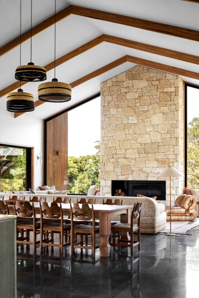byron-bay-tropical-modernist-barn-style-home-stone-fireplace