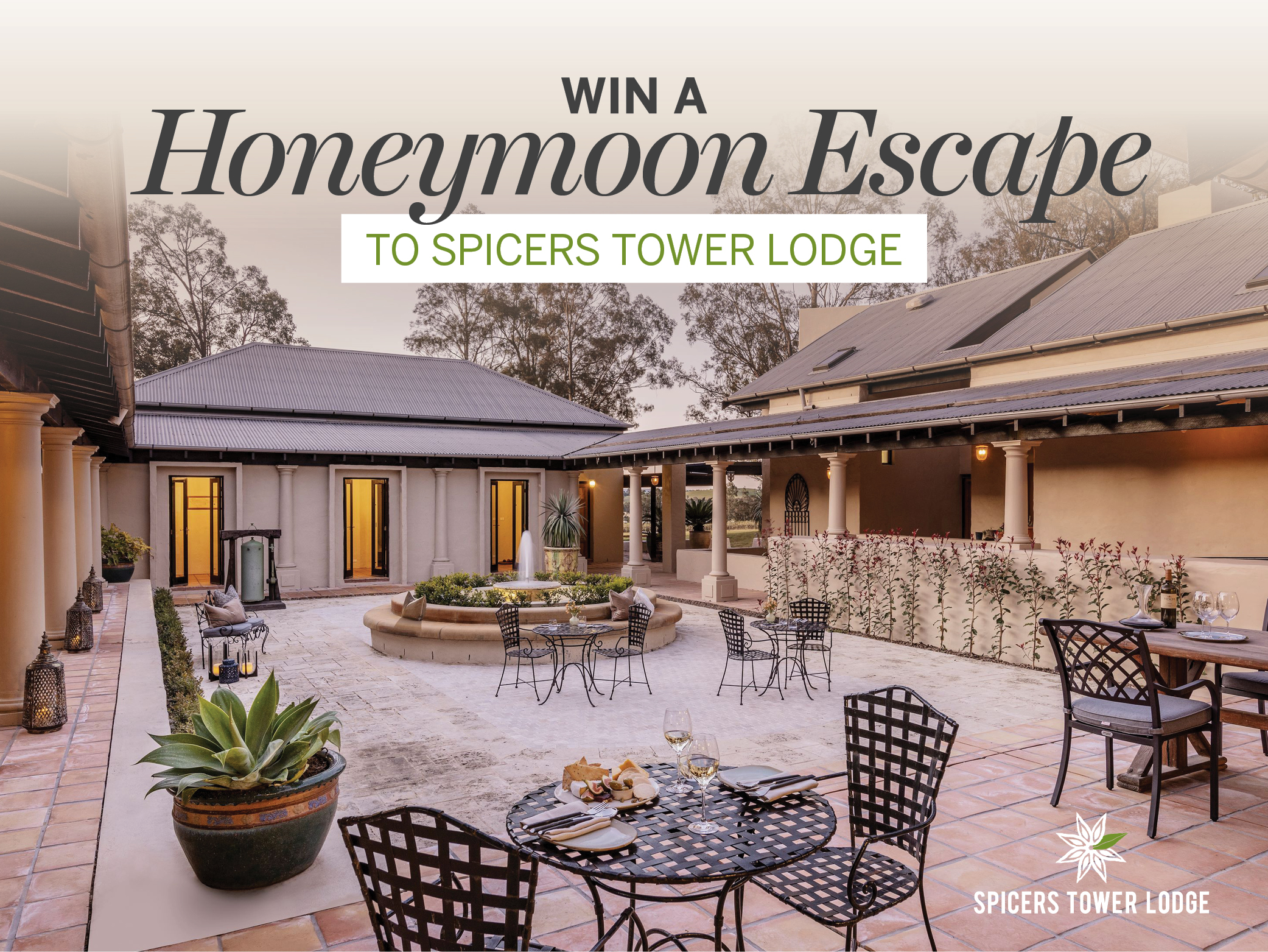 Win a honeymoon escape to Spicers Tower Lodge
