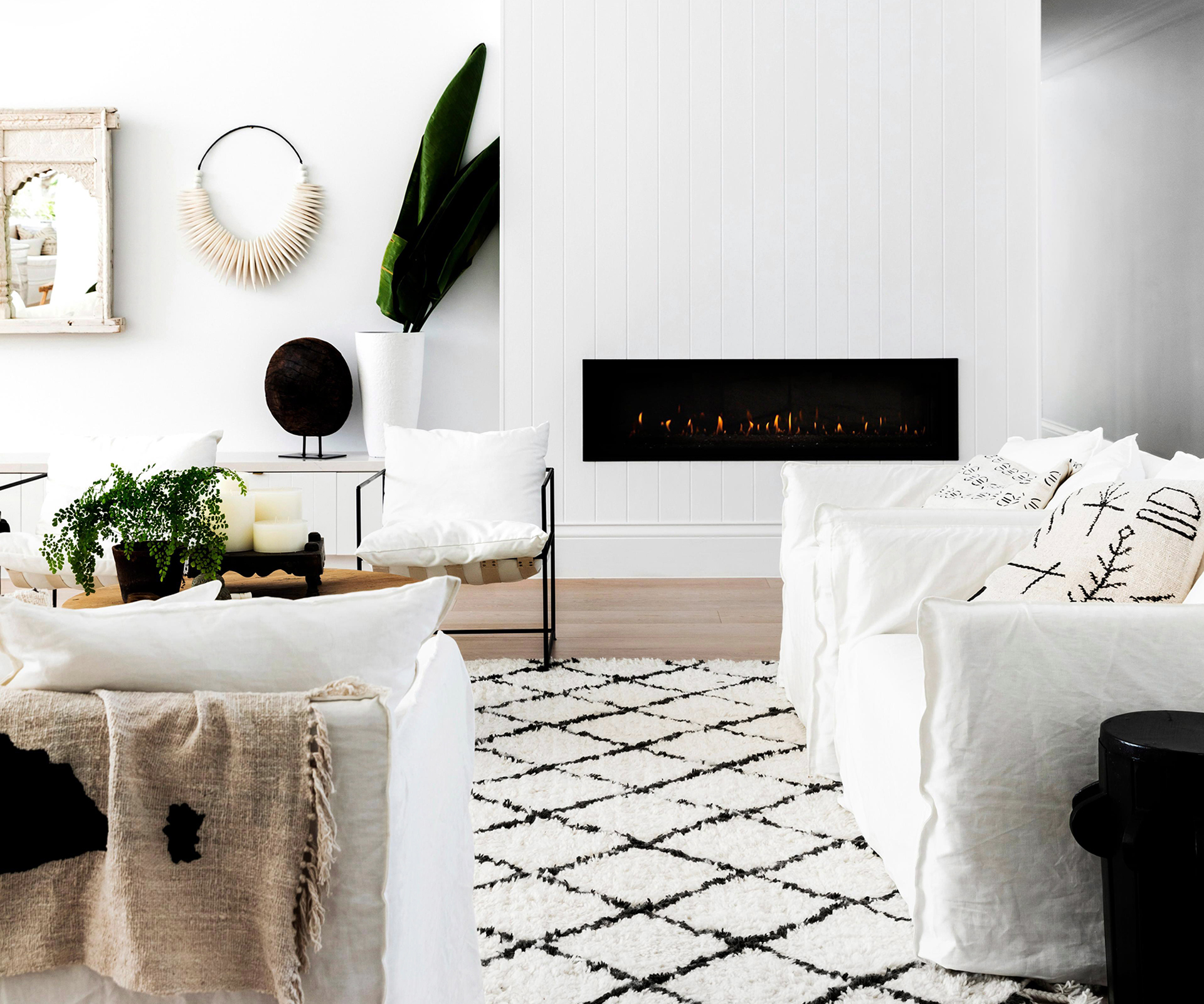 Blocked fireplace styling ideas