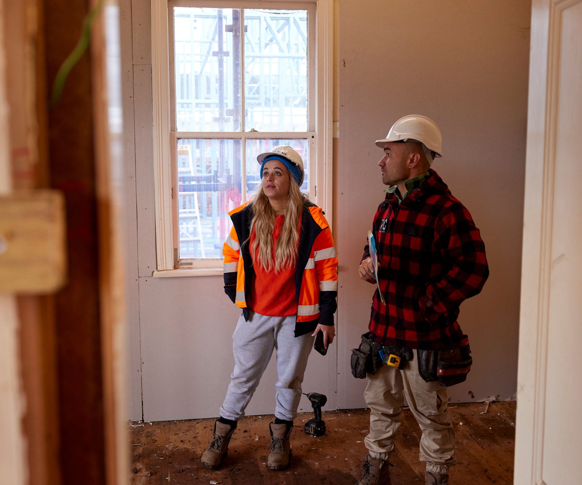 the block tom and sarah-jane caravan renovation