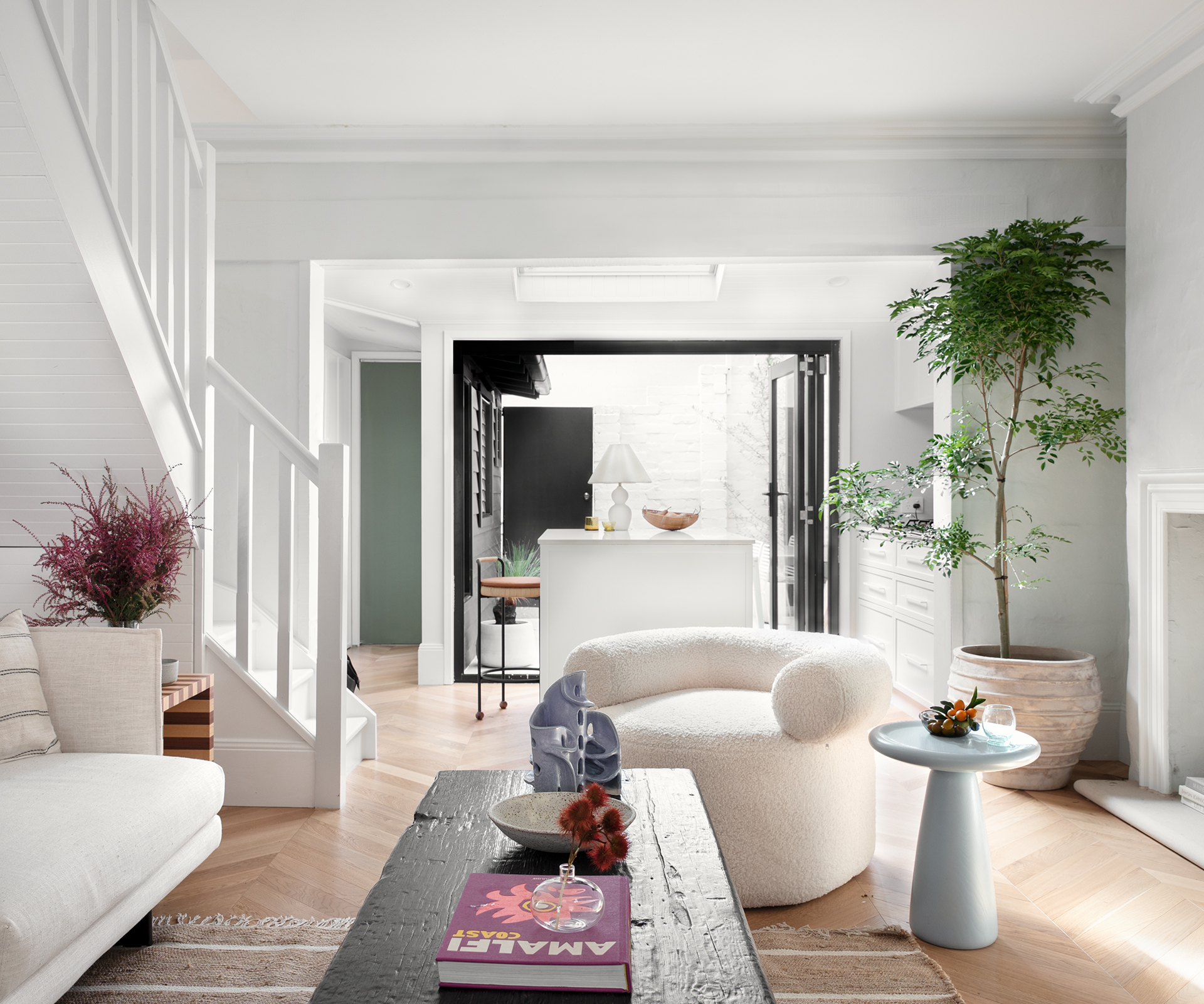 Inner-city heritage cottage living room 