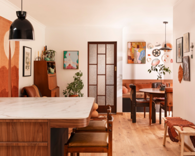 blackwood-bungalow-japanese-inspired-dining-living-area-orange-tones